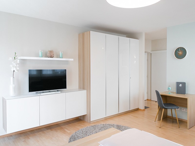 Einzimmerwohnung einrichten: Pax und Besta von IKEA